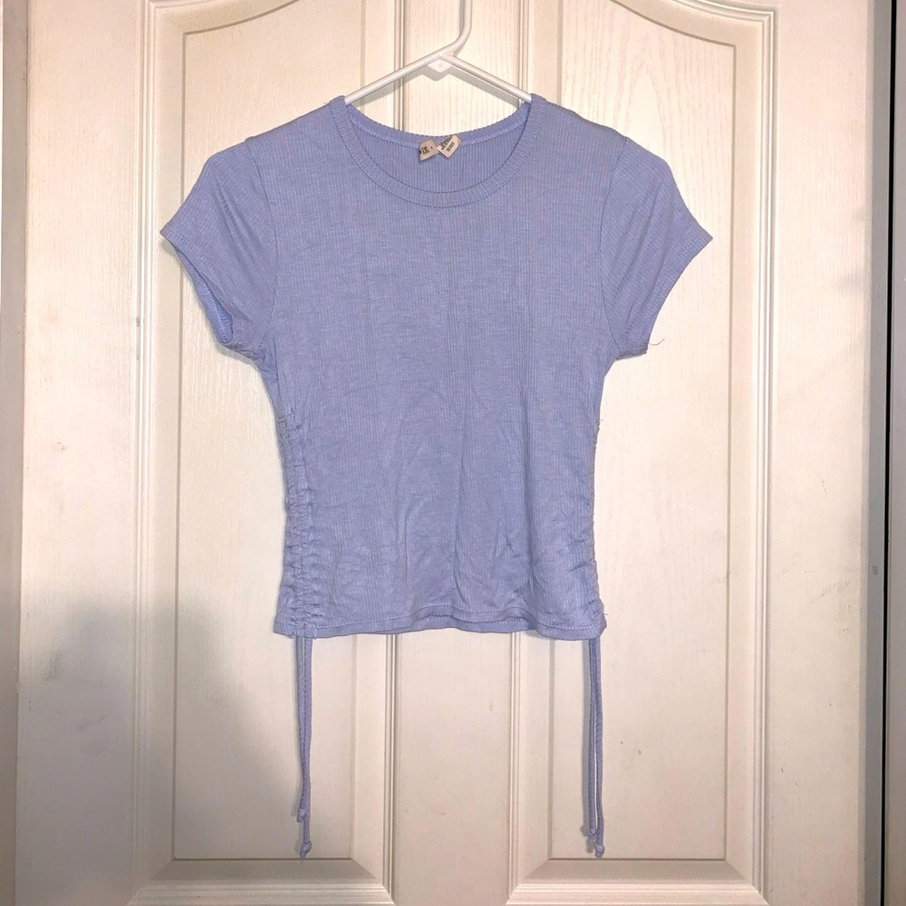 Sky and Sparrow Rutched Crop Top